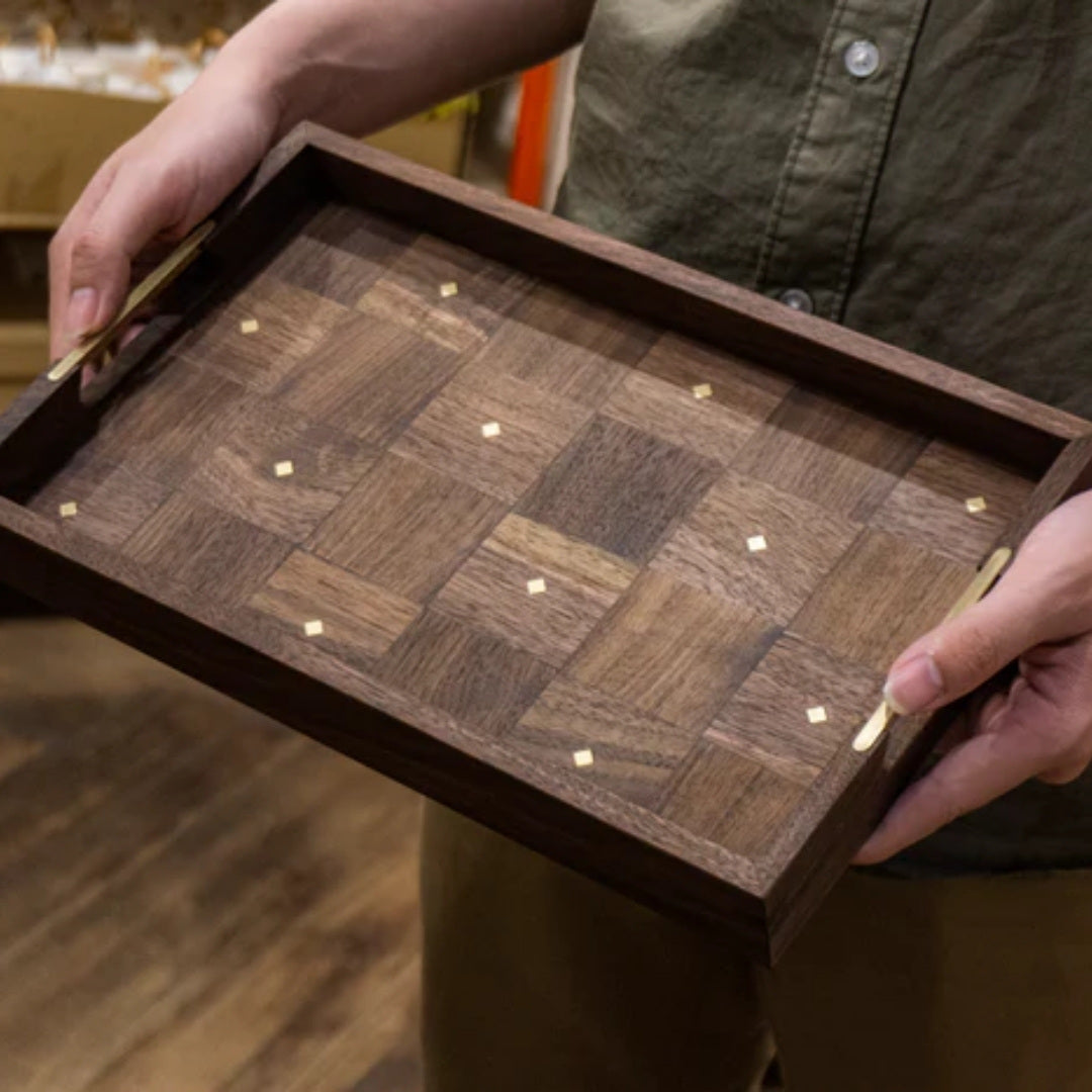 PUZZLE DOT WOOD TRAY